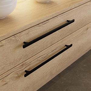 drawer with black handle