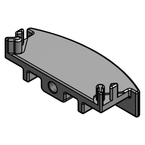 tdra2 End caps for Aluminium recessed handle Mink