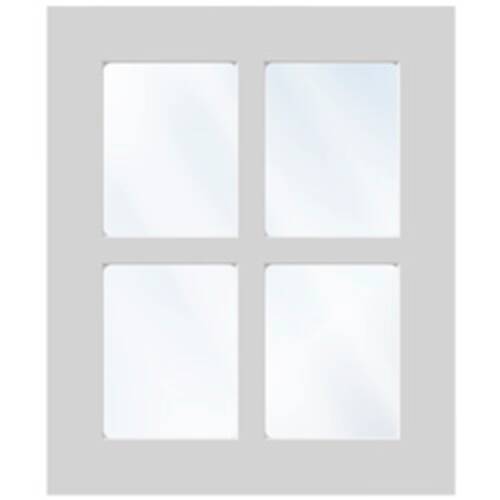 Chamfer 1x1 door glass cutout glazing bars