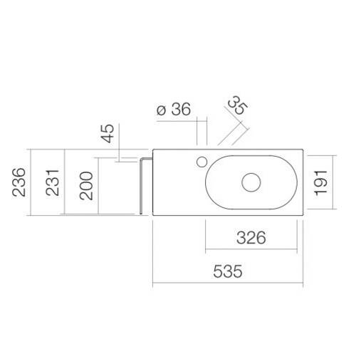 tdra1 Alape wash place WP.XXS2 white