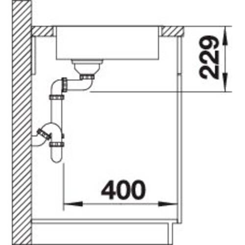 tdra2 Blanco Spüle Andano 180-IF, Edelstahl