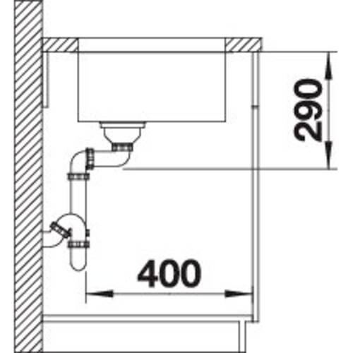 tdra2 Blanco Spüle Andano 340-U, Edelstahl