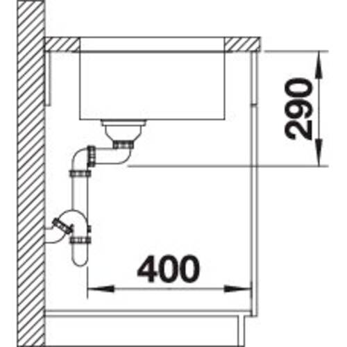 tdra2 Blanco Spüle Andano 400-U, Edelstahl