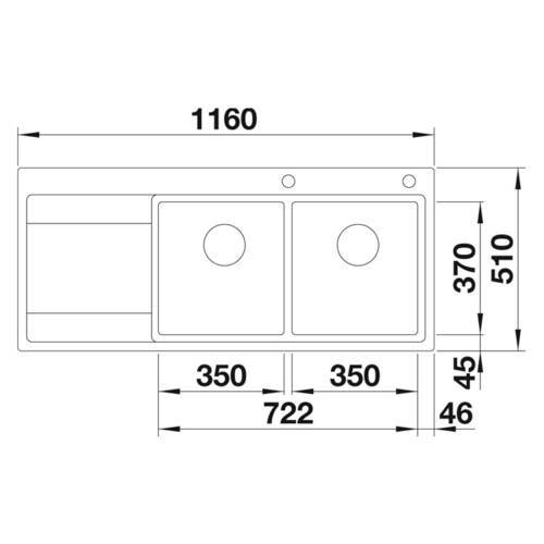 tdra1 Blanco Spüle Divon II 8 S-IF, Edelstahl