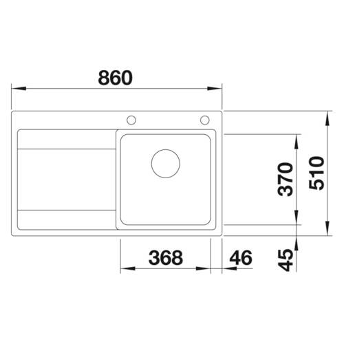 tdra1 Blanco Spüle Divon II 45 S-IF, Edelstahl se