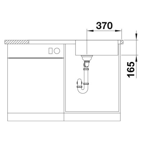 tdra3 Blanco Spüle Lantos XL 6 S-IF, Edelstahl