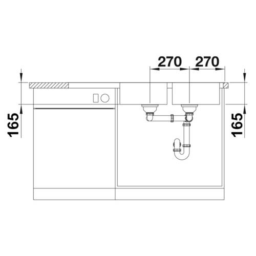 tdra3 Blanco Spüle Lantos 8 S-IF Compact, Edelsta