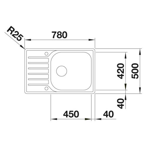 tdra1 Blanco Spüle Lantos XL 6 S-IF Compact, Edel