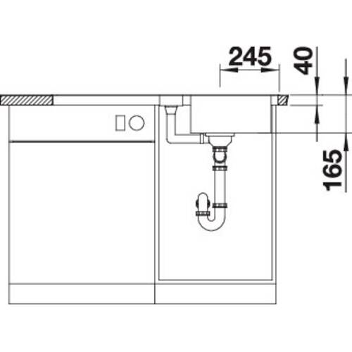 tdra2 Blanco Spüle Lantos 5 S-IF, Edelstahl bürst