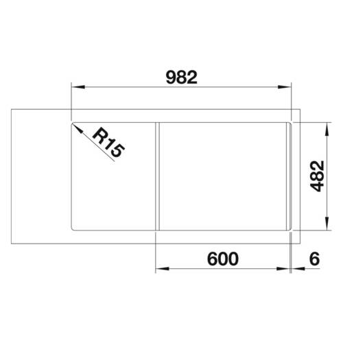 tdra2 Blanco Spüle Livit XL 6 S, Edelstahl