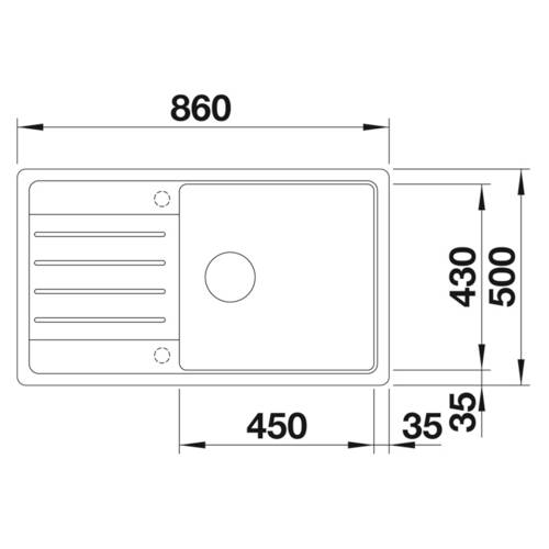 tdra1 Blanco Spüle Legra XL 6 S, Silgranit