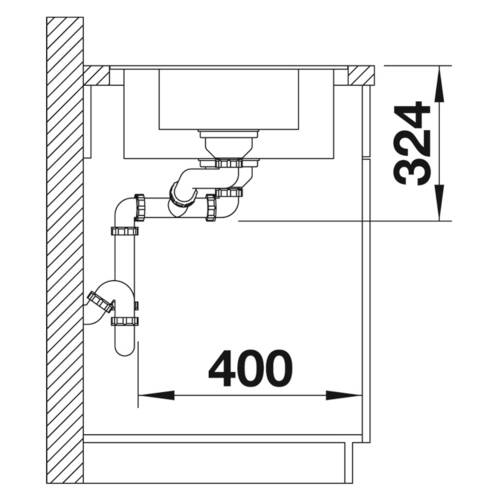 tdra4 Blanco Spüle Metra 6 S-F, Silgranit PuraDur