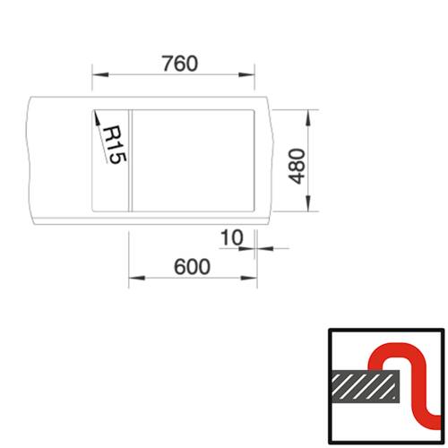 tdra2 Blanco Spüle Metra 6 S Compact, Silgranit P