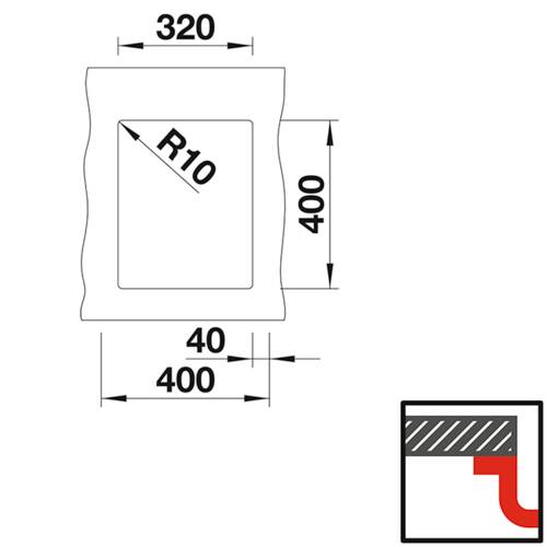 tdra2 Blanco Spüle Subline 320-U Silgranit PuraDu