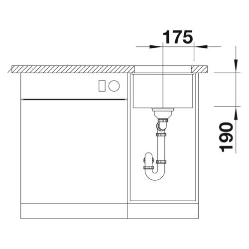 tdra3 Blanco Spüle Subline 320-U Silgranit PuraDu