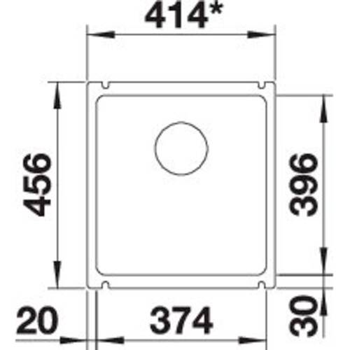 tdra1 Blanco Spüle Subline 375-U, Keramik PuraPlu