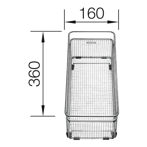 ipic1 Blanco Multifunktionskorb, Edelstahl, 360 x