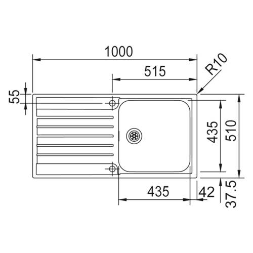 tdra1 Franke Spüle Argos G AGX 211-100 G, Edelsta