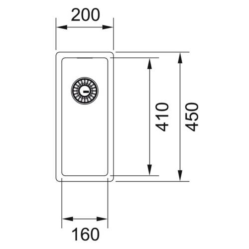 tdra1 Franke Spüle Box BXX 110-16, Edelstahl