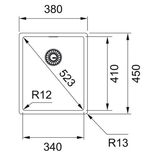 tdra1 Franke Spüle Box BXX 110-34, Edelstahl