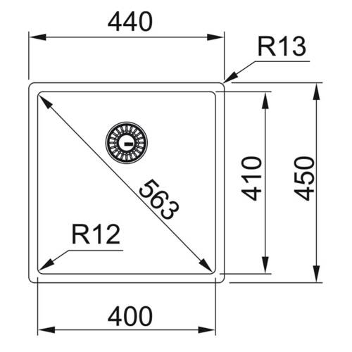 tdra1 Franke Spüle Box BXX 110-40, Edelstahl