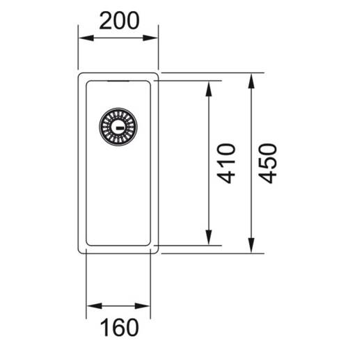 tdra1 Franke Spüle Box BXX 210/110-16, Edelstahl