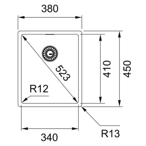 tdra1 Franke Spüle Box BXX 210/110-34, Edelstahl