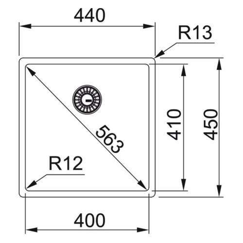 tdra1 Franke Spüle Box BXX 210/110-40, Edelstahl