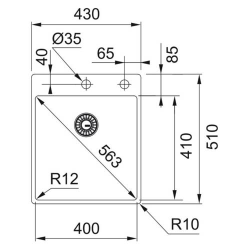 tdra1 Franke Spüle Box BXX 210-40 A, Edelstahl