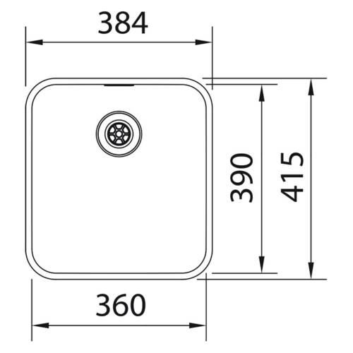 tdra1 Franke Spüle Epos EOX 110-36, Edelstahl