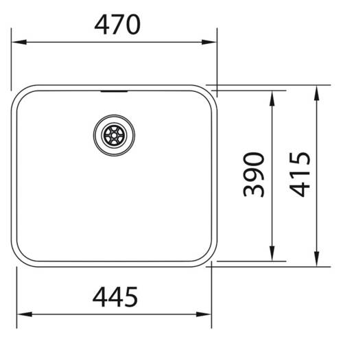 tdra1 Franke Spüle Epos EOX 110-45, Edelstahl