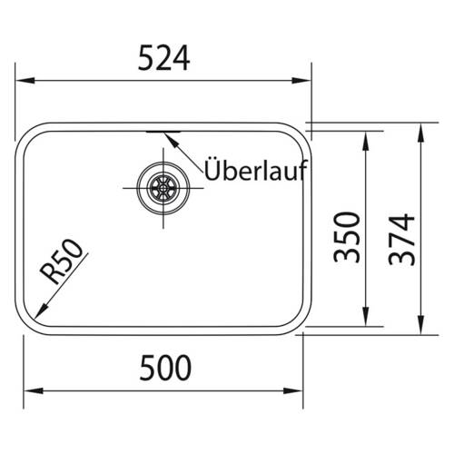 tdra1 Franke Spüle Epos EOX 110-50/35, Edelstahl