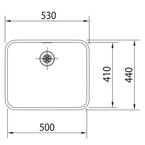 tdra1 Franke Spüle Epos EOX 110-50, Edelstahl