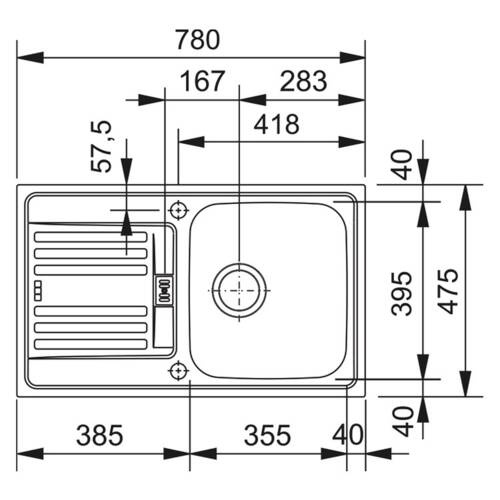 tdra1 Franke Spüle Euroform EFX 614-78, Edelstahl