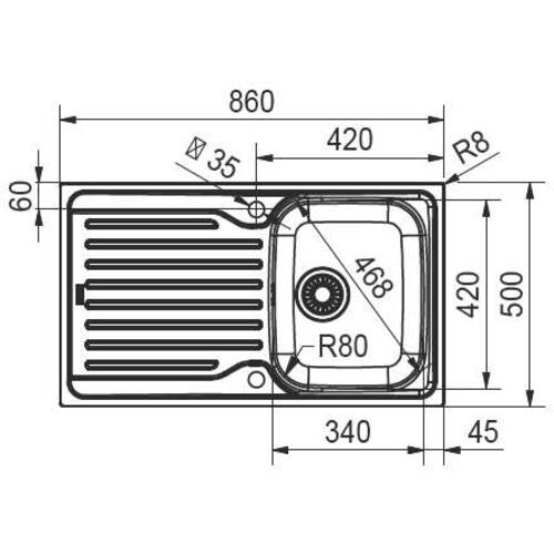 tdra1 Franke Spüle Antea AZG 611, Fragranit+