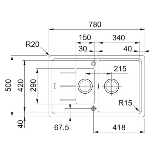 tdra1 Franke Spüle Basis BFG 651-78, Fragranit+