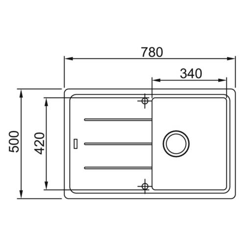 tdra1 Franke Spüle Basis BFG 611, Fragranit+