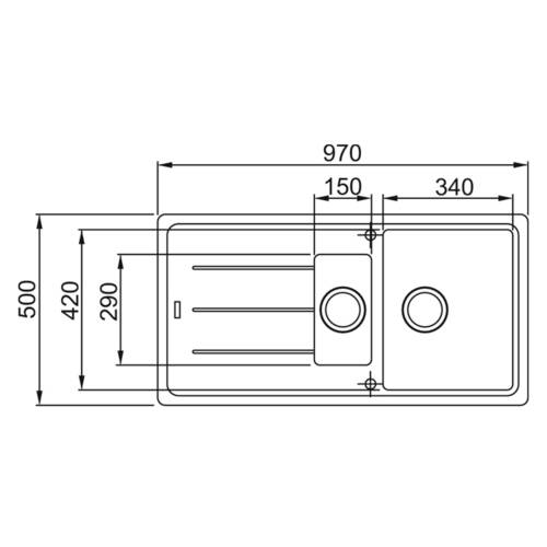 tdra1 Franke Spüle Basis BFG 651, Fragranit+