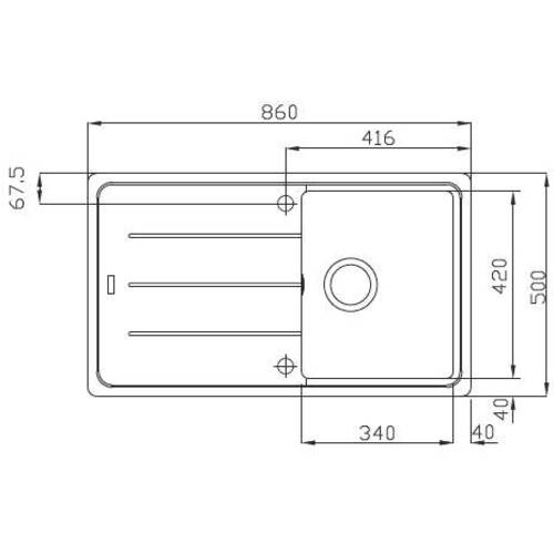 tdra1 Franke Spüle Basis BFG 611-86, Fragranit+