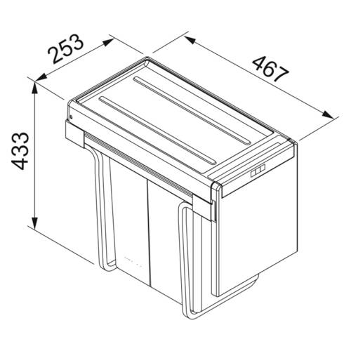 tdra1 Franke Abfalltrennsystem Sorter Cube Handau