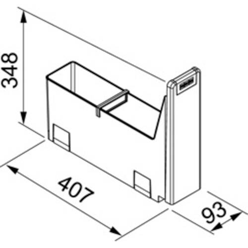 tdra1 Franke Auszug Cube 10, Kunststoff, 93 x 407