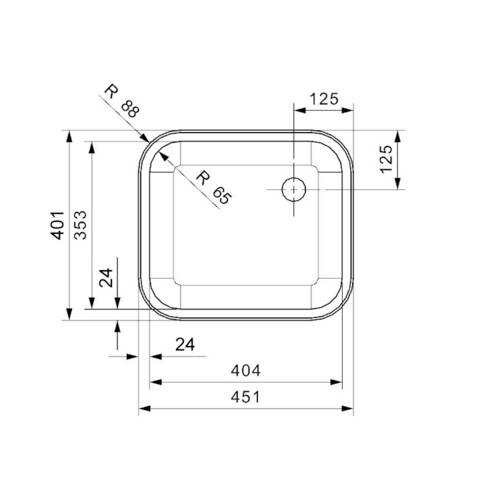 tdra1 Reginox Spüle R18 4035 OSK (R), Edelstahl p