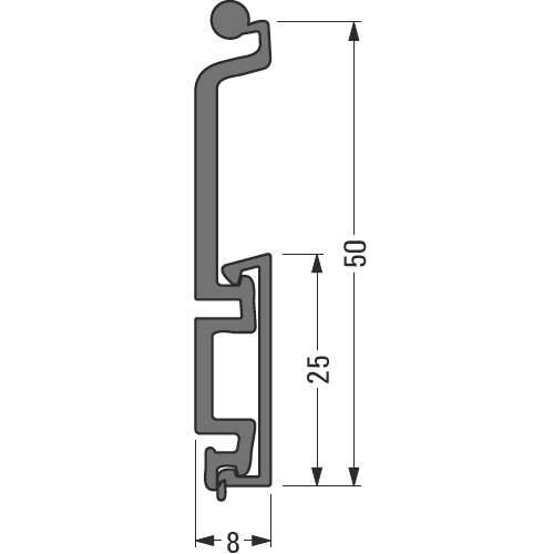 Combination handle Poly-Metallic