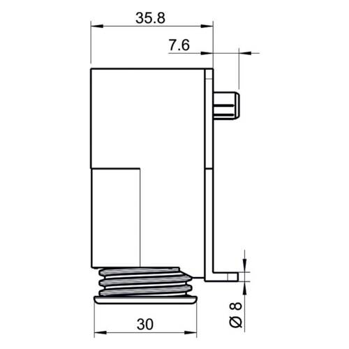 tdra2 REDOCOL plinth leg 62,3 mm with support 2 p