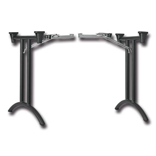 ipic1 Folding table frame, D-shaped steel, black