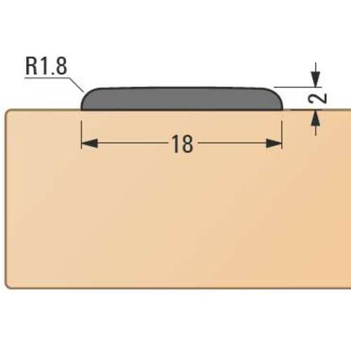 tdra1 Decorative strip, angular, self-adhesive, s