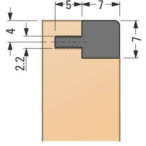 tdra1 Corner protection profile angular with T-ba
