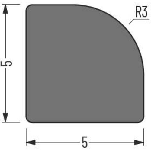 tdra1 Corner protection profile with radius, 5 x