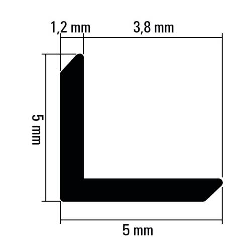 tdra1 Angle profile, chamfered, 5 x 5 mm, stainle