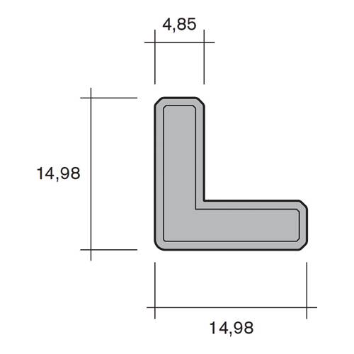 tdra1 Inner corners for glass retention profile a